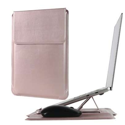 Laptop Sleeve Case With Stand And Mouse Pad 15-16 Inch Laptop Case Chromebook Sleeve Leather Protective Cover Compatible With Macbook Pro/Air Laptops, Tablet Laptop Sleeve Case For 11-16inch Ultra Thin Ultrabook Cover Notebook Bag Protective Pouch For Air 13.3 Pro 13 IPad 10th Air 6 Pro 13