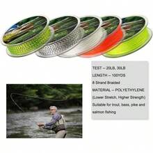 Fly Line Backing 20LB 30LB 100 Yds for Trout Fishing Orange White Fluorescent Yellow 2PCS - Blanco - Ver 4