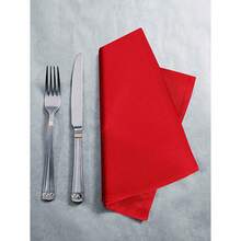 2/6/12pcs Christmas Decorative Cloth Napkins, All Polyester, Crease-Resistant, Plain-Color Dining Napkins For Holiday Parties And Events - Đỏ - Xem 3