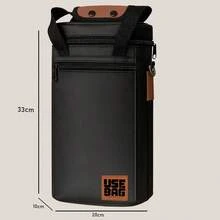 Wine Carrier For 2 Bottles, Thermal Wine Bag, Waterproof Travel Bag - 黑色的 - 查看 2