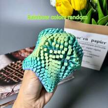 Modelo de estrella de mar 3D multiarticulado y móvil - Extremidades flexibles y posicionables, colores iridiscentes arcoíris (turquesa/rosa/verde/morado) - Body suave, movimiento lento y reptante - Figura de colección y novedad para regalos de Pascua - multicolor - Ver 3