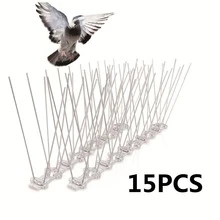 柔性不锈钢防鸟刺，带塑料底座，用于阻止小型鸟类栖息在屋顶、栅栏、邮箱、窗户等处。