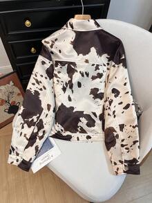 Áo khoác nữ GMFP dáng rộng, thanh lịch, cổ ve lật, tay dài, in họa tiết, thích hợp cho các lễ hội âm nhạc/mùa cưới, kỳ nghỉ xuân/hè. - Nhiều màu - Xem 3