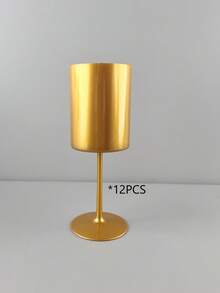 1/2/8/12/24/48pcs Polypropylene Red Wine Glasses | 10.56oz Wide Mouth White Wine Glasses, Straight-Sided Cocktail Glasses, Dishwasher , Soft Colors, European Style - Gold - View 10