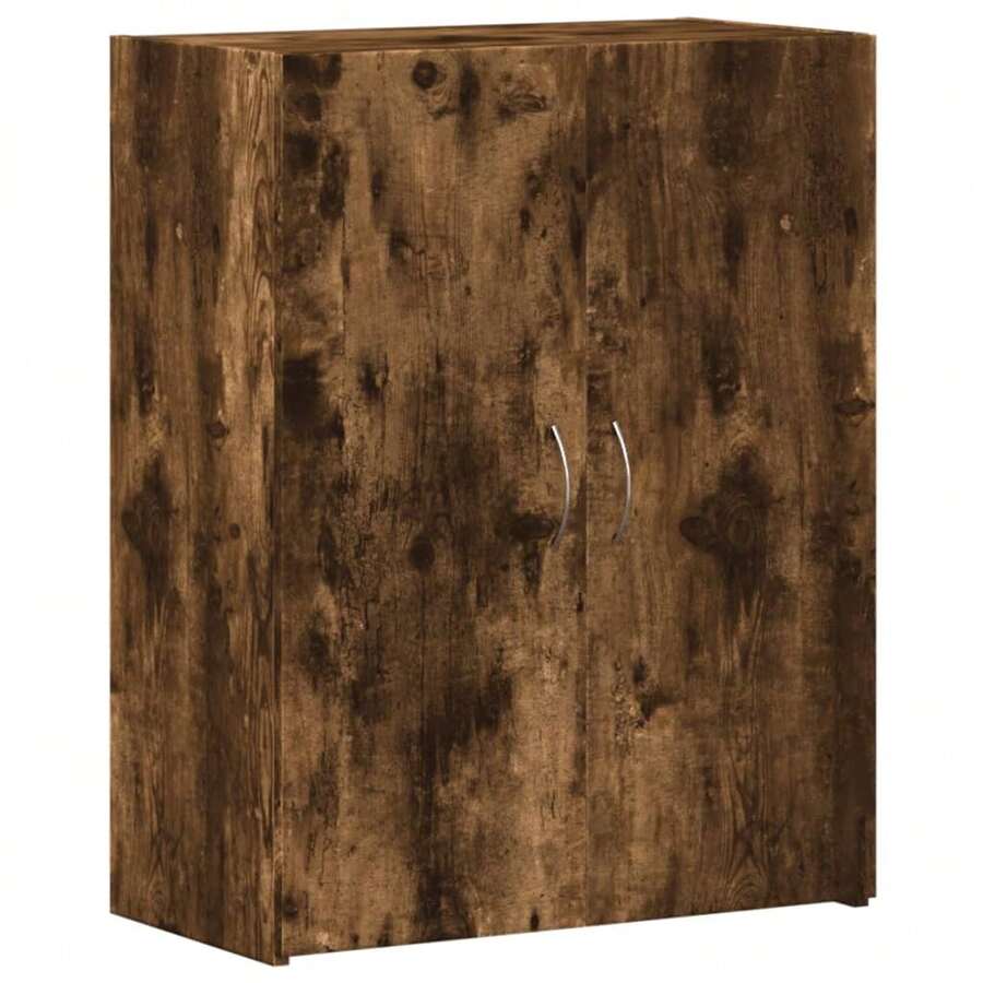 Arquivo de escritório vidaXL, carvalho defumado, 60x32x77,5 cm, madeira engenheirada - Castanho - Ver 1