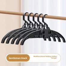 5 chiếc móc treo quần áo gấp gọn tiết kiệm không gian, dụng cụ sắp xếp đồ đạc đa chức năng, tiết kiệm diện tích, vật dụng thiết yếu cho gia đình. - Nhiều màu - Xem 13