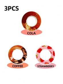 Bộ 3/5 viên nang hương vị trái cây tròn, vòng hương vị không đường, không calo sáng tạo, thích hợp cho chai nước nhựa, cốc thể thao và phụ kiện cốc thể thao. - Nhiều màu - Xem 9