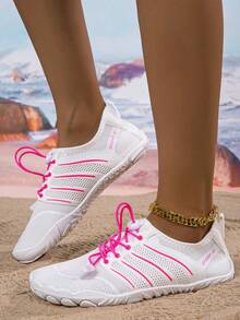 Non-Slip Beach Sandals For Girls Breathable Mesh Summer Seaside Water Shoes - White - View 3