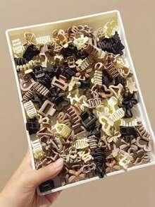 10/20 piezas Clips de pelo mini de colores y estilos aleatorios para niñas, pinzas para el cabello, pasadores, hebillas, accesorios para la cabeza, accesorios para el cabello para mujeres, horquillas - Multicolor - Ver 2