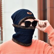 Men Other Hats - Blue With Gray Fur - View 2