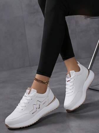2026 New Spring/Autumn Plus Size Air Cushion Lightweight PU Leather Casual Shoes, Women's Gold Patchwork Sneakers, Women's White Comfortable Running Shoes, Women's Platform Wedge Sneakers, Women's Leather Travel Shoes, Women's Round Toe Lace-Up Travel Shoes, Women's Walking Shoes, Men's Sneakers, Men's Casual Shoes, Women's White Sneakers, Men's White Sneakers