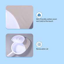 Unisex Bedpan With Plastic Protective Cover And Handle, Easy To Place And Disassemble, Anti-Spill, Durable And Easy To Clean, Suitable For Elderly And Adults, White
