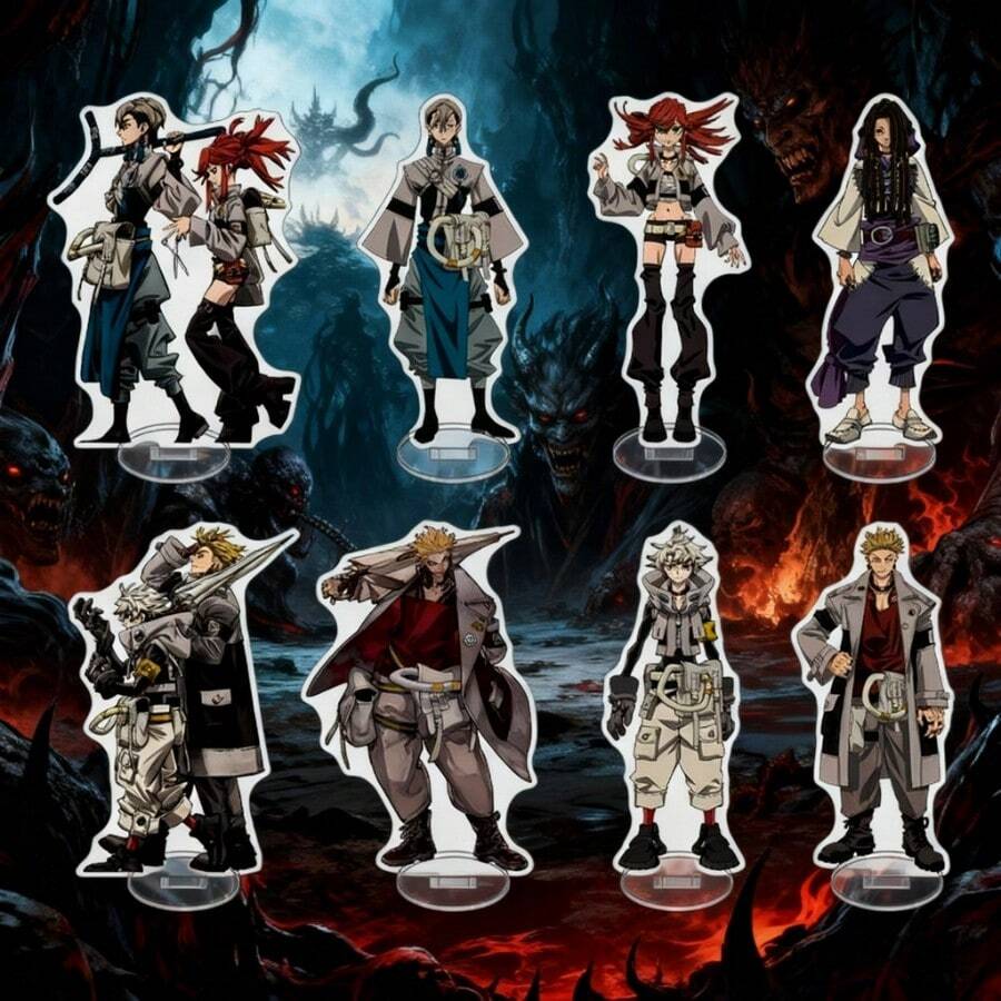 1PC Gachiakuta Rudo Enjin Riyo Zanka Dark Adventure Style Anime Character Acrylic Stand, Clear Figure Desktop Tabletop Display Ornament, Transparent Collectible Art Decor, Novelty Gift For Anime & Fantasy Art Fans - Multicolor - View 1
