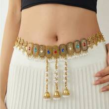 Fashion Waist Accessory Retro Design Tassel Body Chain Belly Dance Waist Chain Women Suitable Daily Wear Friends - Red - View 2