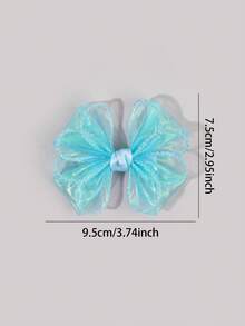 2pcs Multicolor Mesh Hair Bows For Baby Girls Elegant Mesh Alligator Clips Sparkly Tulle Hair Clips Sweet Casual Hair Barrettes Girls Gifts Hairpins Baby Hair Accessories - Multicolor - View 10