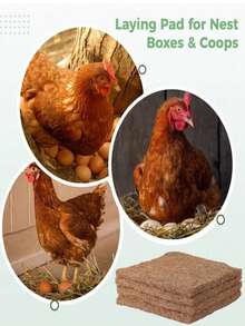 Coconut Fiber Pad For | Easy To Clean Poultry & Pet Nest, Ideal Filler For Chicken Nesting Box