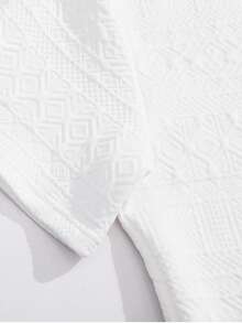 Men's White Casual Set Comfortable Delicate Fabric Short Sleeve T-Shirt & Shorts Machine Washable - White - View 3