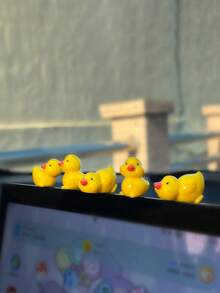 5pcs Random Style Simulation Mini Car Duck Ornament Decor - Multicolor - View 7