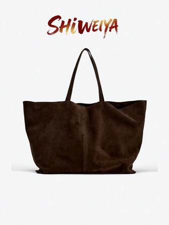 Damväska med en axelrem, handväska i koläder, arbetsväska med stor kapacitet, plånbok och handväska för kvinnor, designerväska för resor, resor, vinter