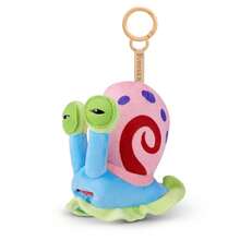 Spin Master Character 5-Inch Plush Keyring, X Licensed, //Gary The Snail/Squidward/Sheldon Plankton, Funny Ugly Monster Stuffed Animal With Human-Like Teeth, Collectible Bag Charm For Kids, Tweens, Teens, Adults, Fans Of Weird Plush - Gary - View 1
