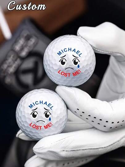 1pc Customized Golf Ball - Personalized Golf Ball With Your Photo | Personalized Golf Ball, Customized Photo & Name Golf Ball For Men, Couples Customized Photo Golf Ball, Personalized Face Golf Ball, Can Be Customized As Valentine's Day Gift, Fun Men's Golf Ball, Exquisite Customized Gift Suitable For Him/Her, Dad, Mom, Friends
