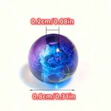 Yiwu Qiyou Accessories Co., LTD 200/100/50颗 8毫米 双色金条纹圆形彩色珠子，适用于珠宝制作、DIY情侣手链、项链、独特手机链、手工工艺品等。 - 彩色 - 查看 2