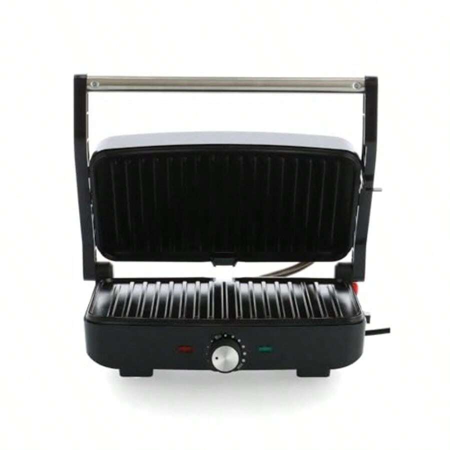 Contact Grill And Ceramic Nonstick Simple Operation Lay Flat Design Total Contact Cooking Easy Cleanup Black - Black - View 1