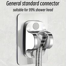 Drainless No Drill Shower Arm Bracket - Adjustable Bathroom Shower Head Mounting Bracket - Universal Rainproof Wall Base Fixing Tool For Shower Installations Bathroom - Black - View 7