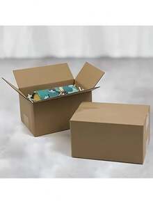 20pcs Cardboard Boxes, Large Size 13x8.5x7.5 Inches, Small Size 11x6.5x6 Inches, Corrugated Kraft Paper Mailing Boxes, Surprise Gift Packaging Boxes, Personal & Small Business Packaging, Brown - Brown - View 7