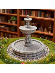 3D打印三层经典喷泉模型 - 精致的微缩景观中心摆件，适用于微缩景观、战棋地形、桌面角色扮演游戏场景、建筑模型、仙境花园和微缩模型收藏，微缩模型配件 - 彩色 - 查看 12