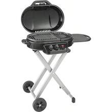ZAQColeman RoadTrip 225 - Parrilla de propano portátil de pie parrilla de gas con botón de arranque patas y ruedas plegables mesa auxiliar y 11.000 BTU de potencia para camping portón trasero - Negro - - Ver 2
