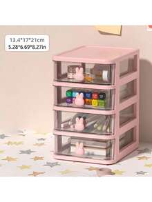 1 Stück Kaninchen-förmige Aufbewahrungsbox für den Schreibtisch, transparente Schubladenausführung, ideal für Schule, Studentenwohnheim, Make-up Aufbewahrung, Cartoon Schreibtisch Organizer, Mini Schubladenausführung Schreibtisch Kunststoff Aufbewahrungsbox, Kaninchen Stiftehalter - Verschiedenfarbig - Übersicht 14
