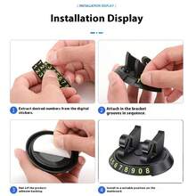 3pcs Multi-Function Car Anti-Slip Mat & 360° Rotatable Phone Holder, PVC Dashboard Car Mat & Phone Navigation Bracket - B-25 - View 11