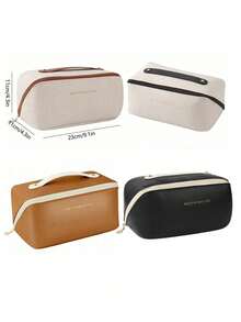 Custom PU Leather Makeup Bag, Multi-Functional Travel Organizer Bag, Large Capacity Double-Layer Cosmetic Bag, Cosmetic Storage Bag, Large Capacity Cosmetic Bag, Bridesmaid Gifts Bag, Bridal Party Gifts, Makeup Organizer, Woman Toiletry Bag, Cosmetic Bag, Bridal Shower Gift, Make Up Bag - Multicolor - View 6