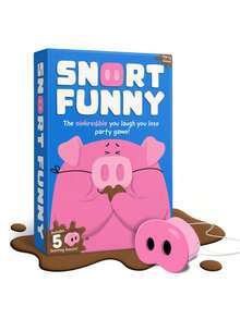 5-Piece Snorting Snouts & Card Set: Snort Funny – The Oinkcredible You Laugh You Lose Party Game, Perfect Christmas Girl Gift For Lively Girl Gathering Activities - 5個豬鼻子+卡片 - 查看 1