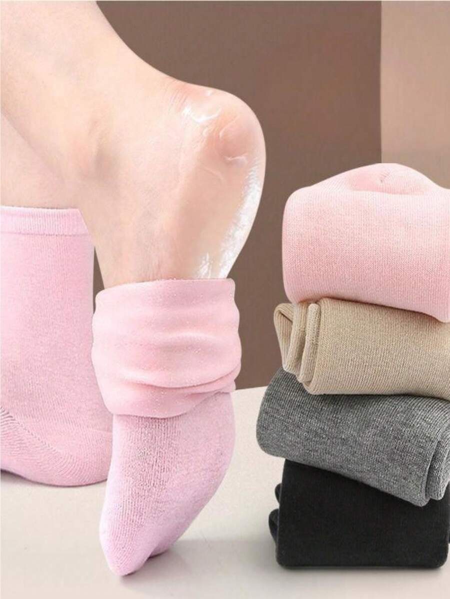 Gel-Socken, Fußpflege-Belebungssocken, Fußmaske Fußspa Essenzielle Öl nährende Socken, Weichmachende Abgestorbene Haut Gel-Socken, Rutschfeste Socken, Gel-Sport-Socken, Geeignet für Zuhause, Sport und Reisen. Urlaubsgeschenk. - Verschiedenfarbig - Übersicht 1