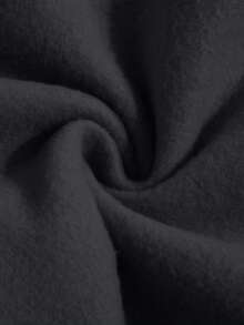 Sweat-shirt à épaules tombantes en coton pour homme, orné d'un motif sur le thème de l'amour et de la paix. Confectionné dans un tissu épais et décontracté pour l'automne/hiver, ce sweat-shirt chaud et ample est doublé en polaire. - Noir - Voir 7