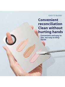 Stainless Steel Foundation Make-Up Makeup Palette Makeup Palette Mini Ring Makeup Palette Makeup Tool Set - Black and White - View 3