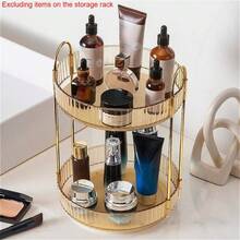 1/2/3-stöckiger drehbarer Make-up Organizer, geeignet für Schminktisch, Parfüm & Hautpflege Aufbewahrung, große Kapazität, Badezimmer Arbeitsplatten Kosmetik Organizer, transparenter drehbarer Hautpflege & Lippenstift Halter, erhältlich in 1/2/3 Ebenen, Weihnachtsdekoration, Make-up Organizer, Parfümhalter (Grün & Transparent & Bernstein) - Verschiedenfarbig - Übersicht 20