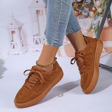 Women's Retro Mary Jane Sneakers Platform Cushioned Sole Casual Street Style Shoes - Brown - View 13