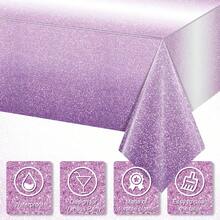 zxr FunnyPars - Juego de 3 manteles de plástico color morado degradado para fiestas mantel rectangular desechable color pastel degradado decoración de aniversario de boda cumpleaños 54 x 108 pulgadas125 - Morado - Ver 3