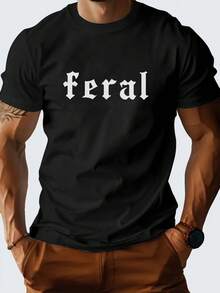Camiseta de Cuello Redondo con Gráfico Retro para Hombre - Camiseta de Manga Corta% Algodón con Impresión Audaz ;;. Ajuste Regular; Estiramiento Medio. Top Casual de Verano Transpirable para Salir. Tela de estiramiento medio - Negro - Ver 7