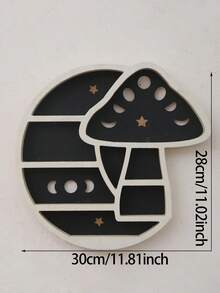 1pc Mushroom Shaped Display Rack, Crystal Moon & Star Design, Modern Boho Style Home Decor Shelf, Suitable For Decorative Storage Of Plants And Small Items In Living Room, Bedroom, Office - Unique Boho Style Home Decor, Applicable For Living Room, Bedroom, Office And Gifts.