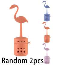 2pcs Crane Shaped Tea Infuser, Separable Tea Leaf And Water, Tea Cup Tea Strainer, Multifunctional Filter, Suitable For Tea Leaves, Coffee Grounds, Spices, Etc. - Multicolor - View 8