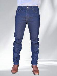 Unglis Men's Work Jeans With Elastane Ref. 115 - Basic, Comfortable And Durable For Work - Blue - View 1