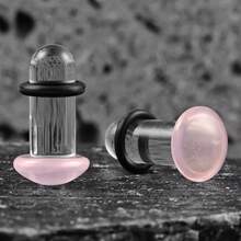 2个装，独特的0.5毫米增量，14G-00g舒适无痛单扩口玻璃耳扩，低过敏性身体穿刺锥形扩耳器，耳垂穿孔拉伸饰品 - 玻璃 - 查看 44