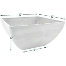 PSW Arcadia Garden Products FBD30DC Simplicity Square, 12 x 12 x 6 Pulgadas, carbón Oscuro(Terra Cotta 12 by 12 by 6-Inches) - Multicolor - Ver 4