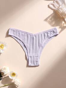 7条装性感低腰无痕比基尼内裤，女士柔软透气罗纹棉质三角裤 - 舒适内衣，适合日常穿着和运动穿着 - 彩色 - 查看 8