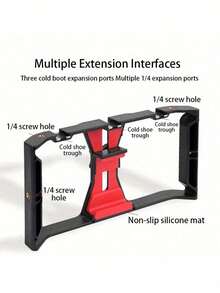 1/4" Interface Handheld Stabilizer For Smartphones - Ideal For Vlogging And Photography, Sold Separately - Black - View 8