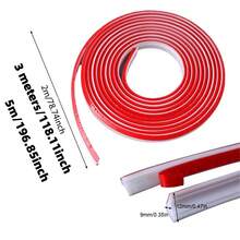 1pc 2m/3m/5m TPE Door Frame Edging Strip/Baseboard/Wall Corner Guard/Edge Protector/Flexible Laminate Self-Adhesive Plastic Wall Corner Trim/Ceiling Floor Angle Trim/Filler Strip/Skirting Board - Multicolor - View 4